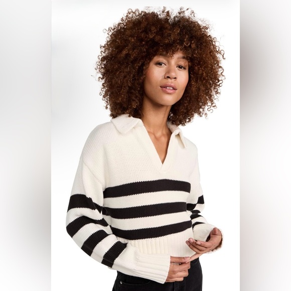 pistola Sweaters - Pistola Arlo Stripe Polo Sweater